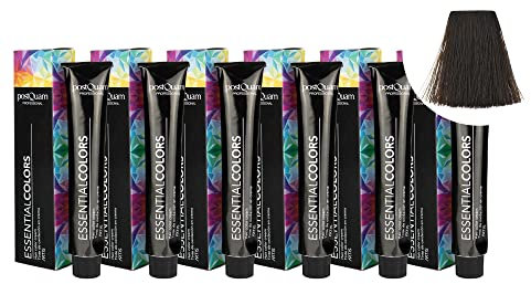 PostQuam - Pack de 6 Tintes de Peluqueria Profesional de Elevado Poder Cubriente | Tinte Permanente 100% Cobertura de Canas Garantiza Color Natural Uniforme y Duradero - Más de 90 Colores Disponibles