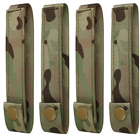 WYNEX Molle Strap 6 inch, Tactical Molle Strap Molle Webbing Straps Attachment Snap Strap Nylon Thumb Snap Straps 4 Packs