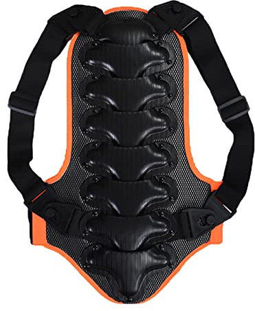 Ronyme Kinder Rückenprotektor Kinder Protektor Pad für Snowboarden Reiten Sport Motorrad, Schwarz, S