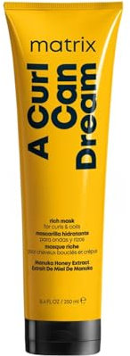 Matrix Feuchtigkeitsspendende Haarmaske für definierte Locken und Wellen, Mit Manuka-Honig-Extrakt, A Curl Can Dream Maske, 1 x 250 ml