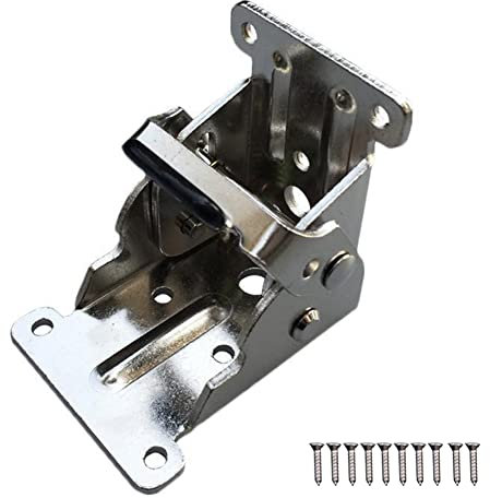 2 Stück/4 Stück Tischscharnier, Klappscharnier aus Metall, für Tisch, Stuhl, Ausziehtische, Tischbeinhalterungen, faltbar, selbstsicherndes Klappscharnier mit Schrauben für ausziehbares Tischbein, Bet