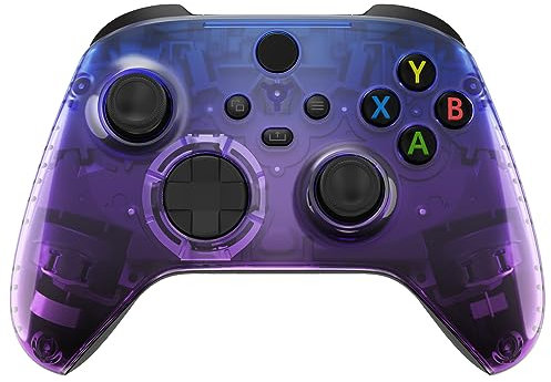 eXtremeRate Carcasa Transparente para Xbox Series X S Mando Protector Placa Frontal Funda Delantera Reemplazo Kit Cubierta Cover Shell para Xbox Series S X Control-No Incluye Mando(Bluebell)