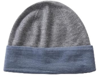 GreenMount Kaschmir Reversible Beanie Mütze Double-Side-Wear Winter Strickmütze für Männer und Frauen Halten 37.5° Warm, Blau, Einheitsgröße