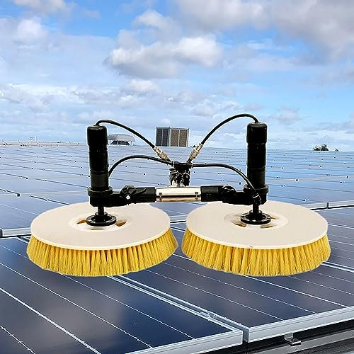 Roboraty Solarpanel-Reinigungsbürste – entfernt effizient Staub und Schmutz, Photovoltaik-Panel-Reiniger, leichtes Design und Teleskopstange,5.5M