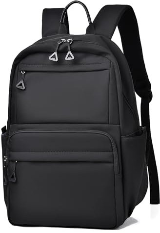 SONARIN Schulrucksack,Wasserdicht Casual Tagesrucksack 14 Zoll Laptop Rucksack für Damen Herren Reise-Rucksack Arbeit Daypack Schultasche College-Rucksack für Mädchen Jungen(Schwarz)