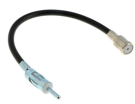 Antennenadapter Verlängerung KFZ Autoradio Stecker DIN auf ISO Kupplung 15cm