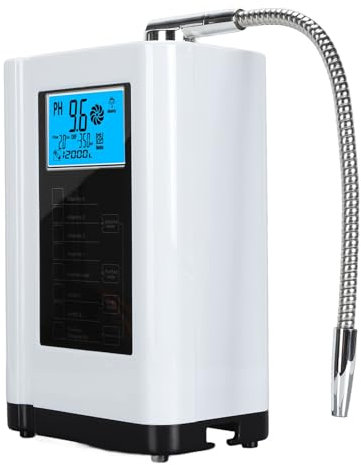 Jarra de Agua de Hidrógeno, Generador de Agua Rica en Hidrógeno, Ionizador de Agua ácida Alcalina Multifuncional Montado en la Pared con Pantalla LCD de 3,8 Pulgadas