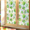 GORGECRAFT 100x43cm Rainbow Window Privacy Film Large Palm Leaves Window Decals Plant Leaf Patterned Sun Catcher Clings Static No Adhesive Prism Stickers Vinyl Film for Home Sliding Glass Door Decor