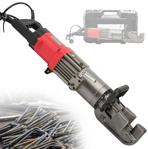 HENGCMM Piegatubi Acciaio, Piegatrice per Tondini di Acciaio Elettrica Idraulica 220 V, 16 22 25 mm di Tondini di Acciaio Elettrica Idraulica Portatile Piegatrice per Tondini di Acciaio,16mm