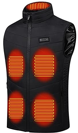 ZZSEAI Batterie Externe Pour Gilet Chauffant,Gilet Chauffant Homme Avec Batterie VêTement De Chauffage 6/9/12 Zones Interface Usb Veste Chauffante Doudoune Homme Chauffante Vetement Chauffant Homme