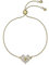 Ted Baker Cherisa Crystal Cluster Heart Adjustable Bracelet for Women (Gold/Crystal)