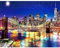 SHEGZHUC 50x40cm Diamond Painting New York City Brücke Diamond Painting Stadt am Meer Brooklyn Brücke Neon Mosaik Diamant Malerei Kunst Stickerei Kreuzstich Bilder Geschenk Wanddekoration
