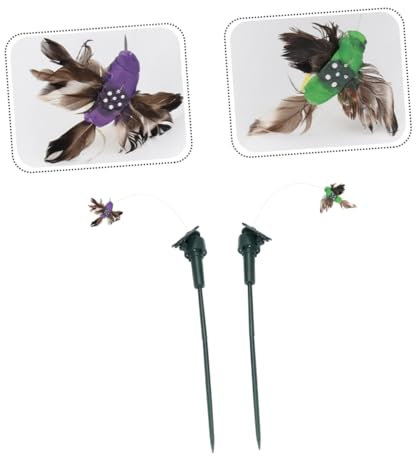 Supvox 1 Satz Solar-Feder-Vogel Windspiele Laterne Solar -solarleuchten Für Draußen Solar-schmetterlingslichter Im Freien -Laterne Plastik 2st