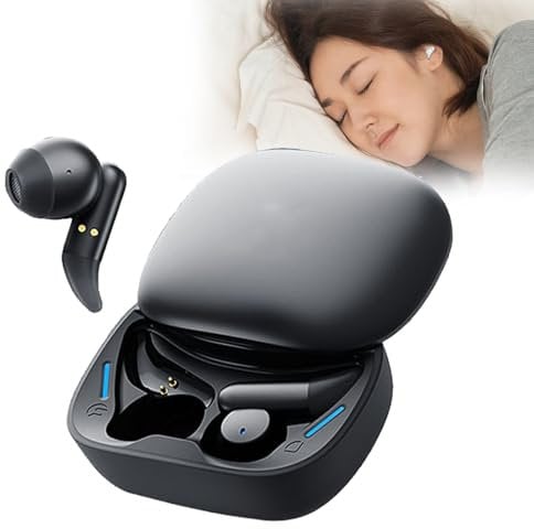 Somnioz Wireless Sleep earbuds, Noise Cancelling Sleeping Earbuds for Side Sleepers, Sleep Bluetooth Earbuds, Comfort Fit for Sleeping, Working (Black)