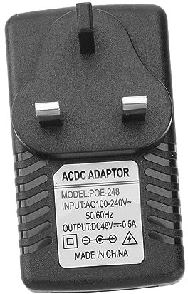 NUOBESTY 24v 1a Power over Ethernet Adapter for Router and Camera Uk Plug Ac230v Compatible Network Devices Security Systems