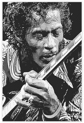 GJHTQLP Poster Chuck Berry 016 auf Leinwand, Schlafzimmer-Dekor, 30 x 45 cm