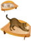 ROMICOTAS Rascador para Gatos de Sisal, 2 en 1 Cama + Rascador Curvo, Material Natural, Estable y Ecológico. Protege Muebles y Sofás, Ideal para Gatos Grandes y Pequeños. Diseño Moderno