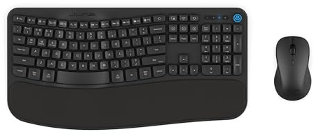 JLab Flow Keyboard & Ambidextrous Mouse Ergonomic Wireless Bundle, Bluetooth or USB-C Dongle, AI Integration, Smart Media Knob, Customize with The JLab App for The Ultimate Home or Work Setup