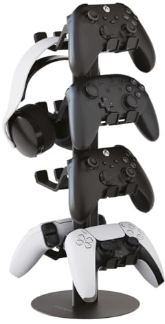Venom Universeller Headset- & Controller-Ständer | 4-stufig verstellbarer Metall-Organizer für Controller oder Headsets | Gaming-Ablage für PlayStation, Xbox, Nintendo Switch