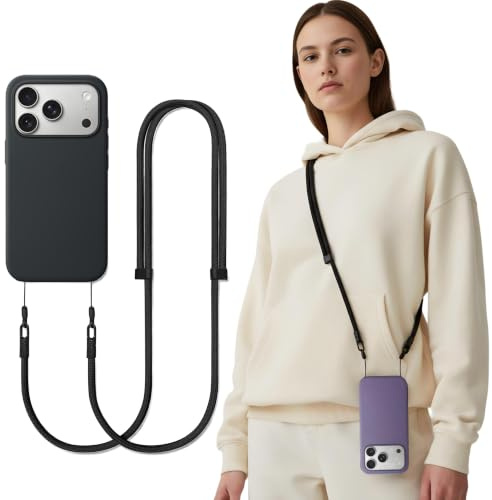 iBestgol Handy Umhängeband Crossbody mit Schlaufenband & Tether-Tab, Verstellbarer Anti-Diebstahl-Handyriemen – Universell Kompatibel für Smartphones