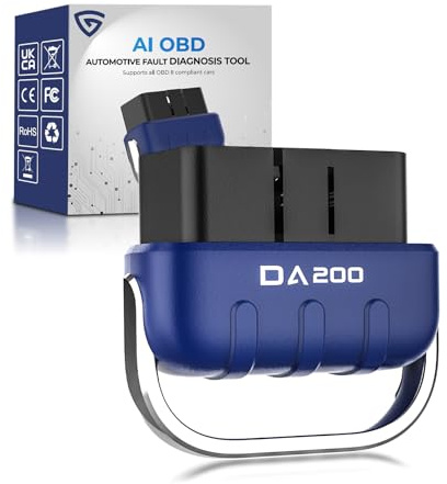 GEARLASSO OBD2 Diagnosegerät, Bluetooth 5,4 Auto Diagnose Scanner, mit KI-gestützter Intelligenz, Fehlercode-Löschung, Leistungs- & Batterietest, Auto Scanner Code Leser für iOS Android