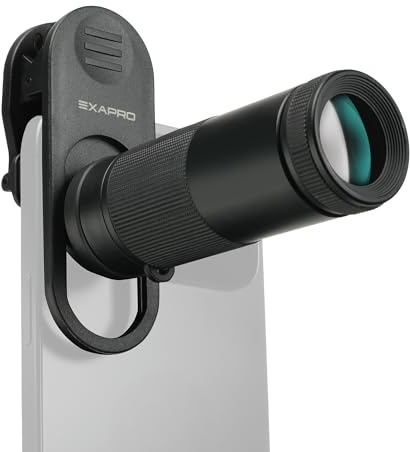 EXAPRO Clip-Objektiv 8X Tele, als Monokular verwendbar, für iPhone, Samsung Galaxy, Google Pixel, Android, EXP-CL820T