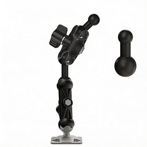 2.45 & 3.73 Socket Arms with 17/20/25mm Ball Adapters for RAM B Size | Heavy duty construction, 360 degree flexible rotation, tool free setup, secures smartphone, motorcycle compatible