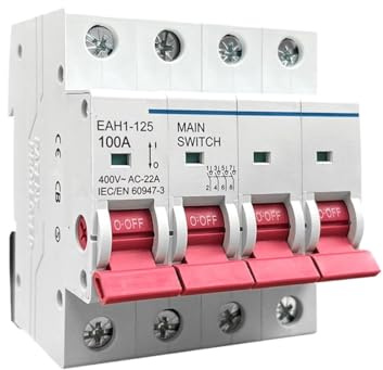 Interrupteur sectionneur 4 pôles, sectionneur 415 V CA, sectionneur 63 A, 80 A, 100 A, 125 A(80A)