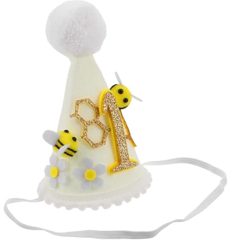 Cabilock Geburtstagshut für Geburtstag Bienen-party-dekoration Kegelhut mit Kopfbedeckung für Junge Mädchen Jungen und Mädchen Filz-geburtstagshut Foto-requisite für Babyparty