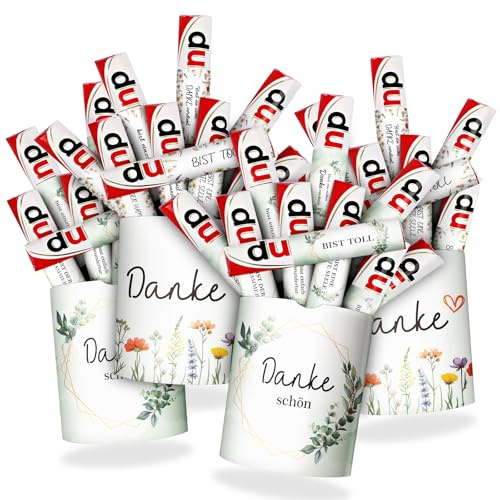 YSUVIN 52pcs 4 Kartons Dankesaufkleber-Set mit Slogans, geeignet für Duplo-Schokoladenriegel, Geschenke Geeignet um Kollegen, Freunden, Frauen und Männern Dankbarkeit auszudrücken (ohne Riegel)
