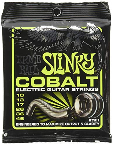 Ernie Ball 2721 - Corde per chitarra acustica, 10-46, motivo Regular Cobalt Slinky, confezione da 2