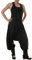 Vishes - Alternative Bekleidung - Legere Damen Latzhose Haremshose Sommerhose Overall Baumwolle schwarz2 44-46