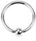 Klemmring BCR Septum Piercing Captive Ring Lippe Ohr Augenbrauen Nase Brustwarze Silber 1,6 mm 6 mm