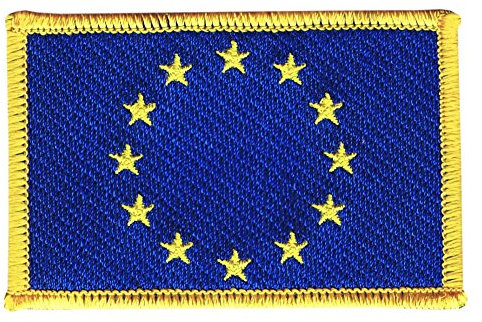 Flaggenfritze Flaggen Aufnäher Europäische Union EU Fahne Patch + gratis Aufkleber