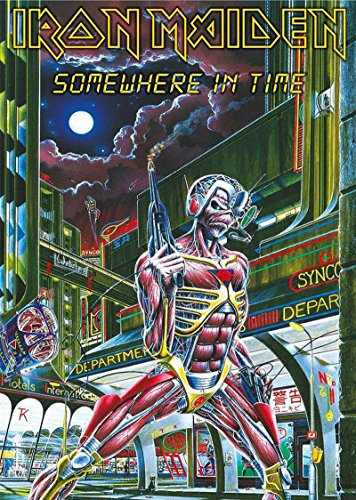 Iron Maiden Poster Textile Flag Somewhere in Time Official Black 70cm x 106cm One Size