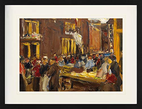 1art1 Max Liebermann Poster Judengasse In Amsterdam, 1905 Gerahmtes Bild Mit Edlem Passepartout | Wand-Bilder | Im Bilderrahmen 80x60 cm