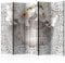 decomonkey Paravent Raumteiler Innen Blumen Lilie 225x172 cm 5 Teilig Einseitig Room Divider Wall Raumteiler Stehend Trennwand Sichtschutz Spanische Wand Sichtschutzwand Wohnzimmer Holz Vintage