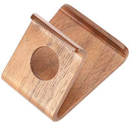 Handy-Ständer, Holz-Handyhalterung, Bambus-Holz-Desktop-Tablet-Halter, Für Handy und Tablets(Walnut)