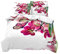 Romantisches Mädchen Frau Bettwäsche Set Schmetterling Blumen 3D Pink Blau Gelb Lila Schwarz Weiß Streifen Rose Orchidee Lavendel Muster Polyeste Bettbezug Kissenbezüge (Rosa, 135 x 200 cm)