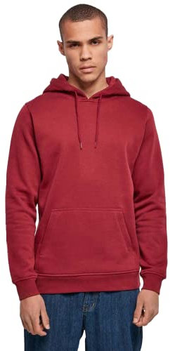 Build Your Brand Herren Kapuzenpullover Heavy Hoody, lässiger Hoodie für Männer, XXL, Burgundy