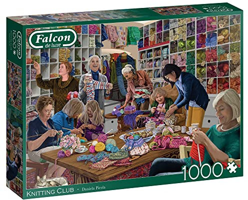 Jumbo, Falcon de luxe - Knitting Club, Jigsaw Puzzles for Adults, 1000 piece , 68x49cm