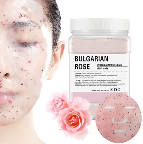 POZTL Jelly Mask Powder for Facials, 24K Gold Anti Aging Jelly Face Mask, Professional Peel Off Hydro Face Mask Powder for Fight Fine Lines (Normal, Rosa)