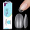 TOMICCA Short Oval Nail Tips - 360PCS No File, Matte Gel Kit, Soft Gel Full Cover for Soak Off Extensions, Acrylic False Tips, 15 Sizes