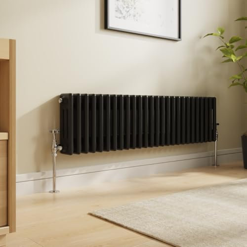 NRG Radiatore tradizionale in ghisa, 300 x 1190 mm, 3 colonne, perfetto per cucina, soggiorno, bagno