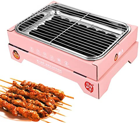 Edorco Griglia a Carbone da Tavolo | Griglia USA e Getta, Griglie a Carbone Portatili, Griglia per Esterni,Grill istantaneo BBQ Griglia a Carbone Ideale per Campeggio, Pesca e Feste