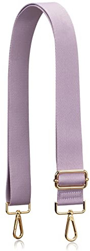 Allzedream Handtasche Riemen verstellbarer Ersatz Umhängetaschen Breite Taschengurte (Taro lila-Gold Hardware)