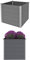 Hommdiy Garten-Hochbeet WPC Pflanzkübel Pflanzkasten Blumenkasten 100x100x91 cm Grau