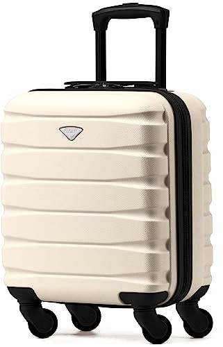 Flight Knight EasyJet Cabin Bag 45x36x20, Underseat, Lightweight Small Durable 4 Wheel Cabin Suitcase, Maximum Carry-On Size, ABS Hard Shell, 10kg Hand Luggage Bag- 45 x 36 x 20 cm Travel Bag