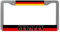 Funlucy Deutscher Aluminium-Auto-Auto-Anhänger-Rahmen, deutsche Flagge, Nummernschild-Rahmen, 2 Löcher, Kennzeichenhalter