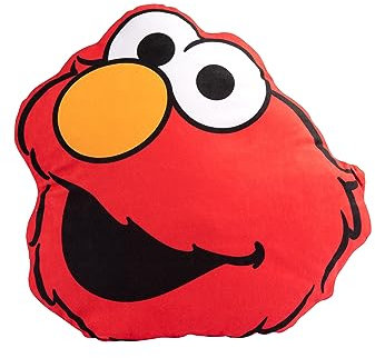 United Labels Sesamstraße Kissen, Kopfkissen Elmo 35x35 cm, Rot, Sofakissen, Dekokissen für Fans